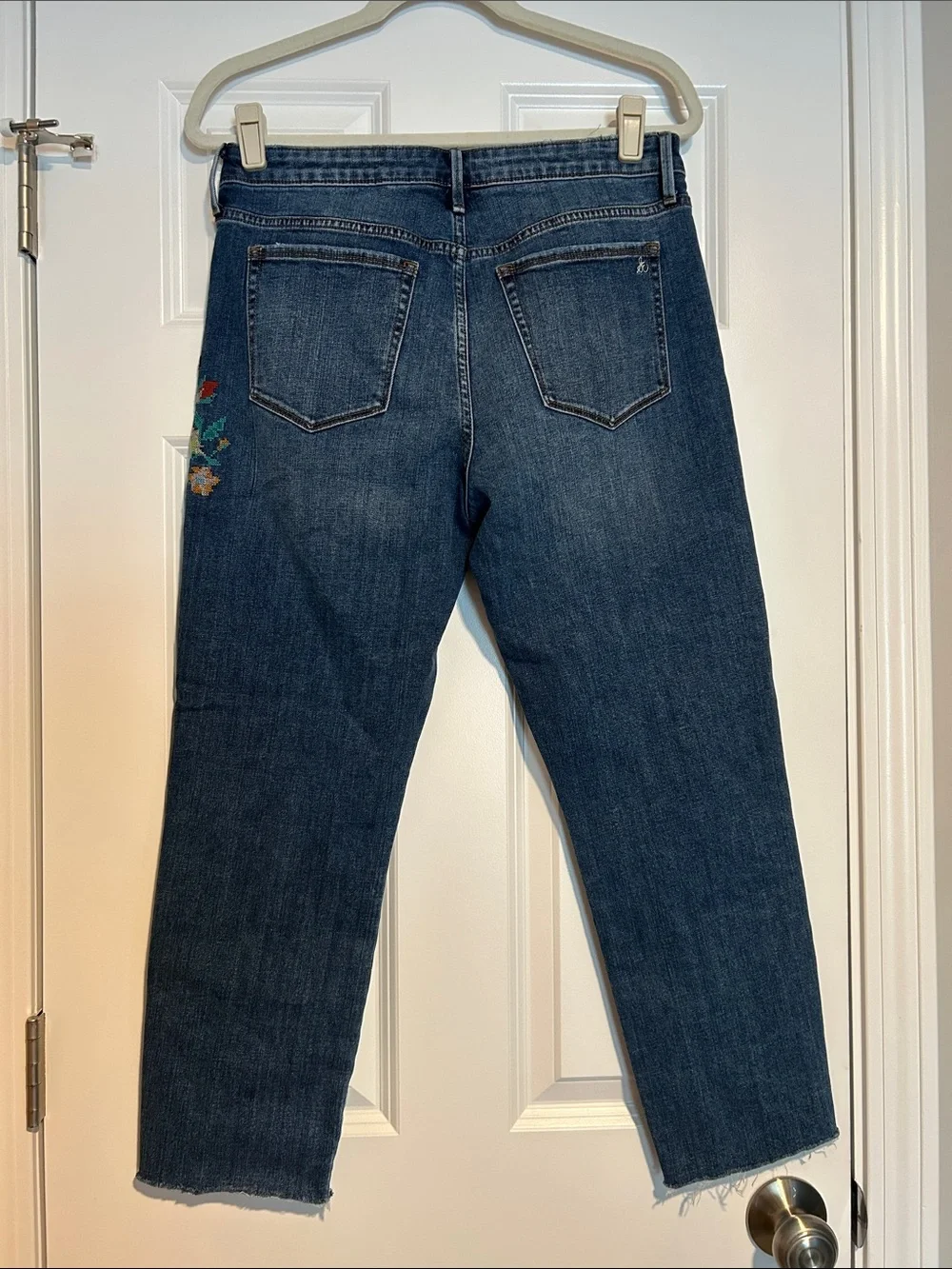 Embroidered Sam Edelman The Mary High-Rise Strait Crop Jean Women’s Size 30 - Picture 4 of 6